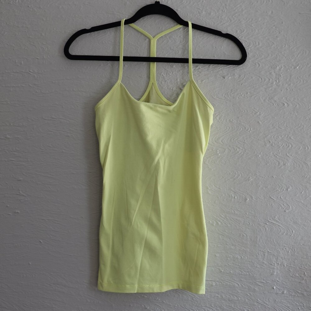 Lululemon Flow Y Sport Top - Lime Green - Size 6